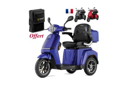 Scooter électrique à 3 roues stable PMR et séniors Veleco Turris